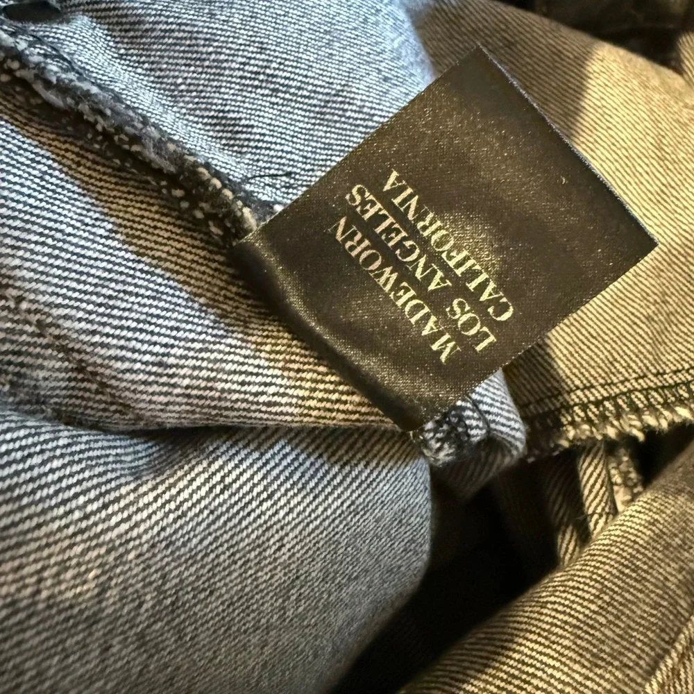 Madeworn Jeans Unisex Size 30 Wash Out Gray Distressed Japanese Denim Grunge